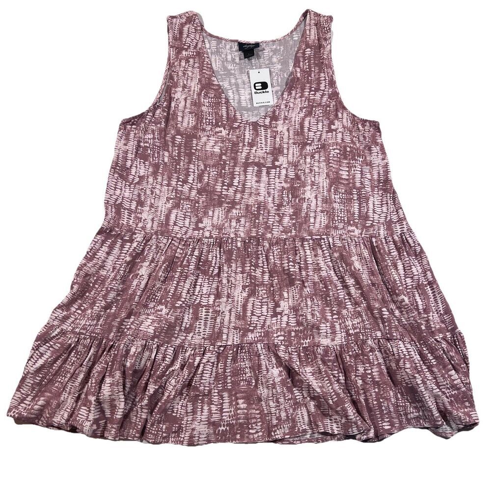 Daytrip By Buckle Sleeveless Tiered Babydoll Tank Top Shirt Women's Large NWT - Picture 1 of 7